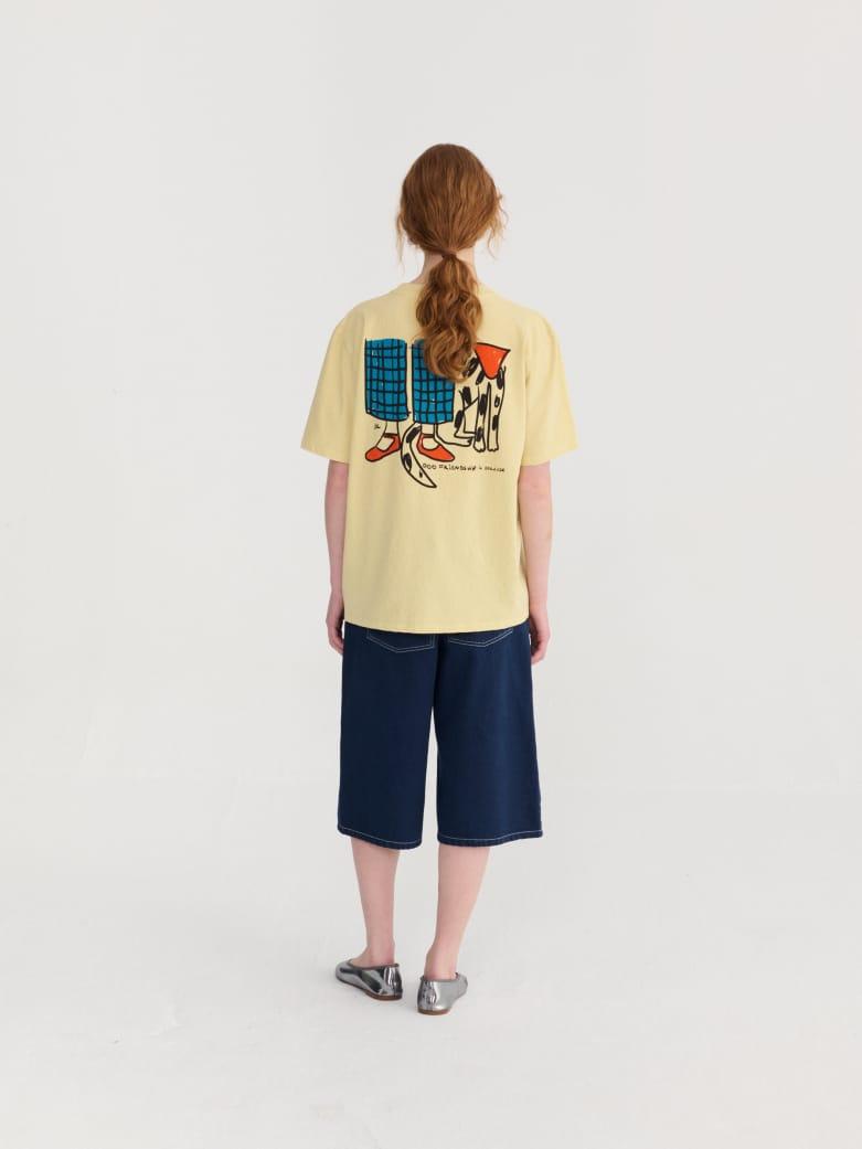 Bobo Choses Dog Friendship Fitted T-shirt Damen gelb